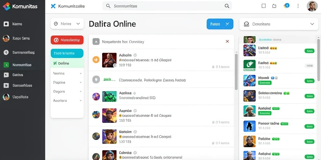 Tangkapan layar menunjukkan variasi permainan yang tersedia.